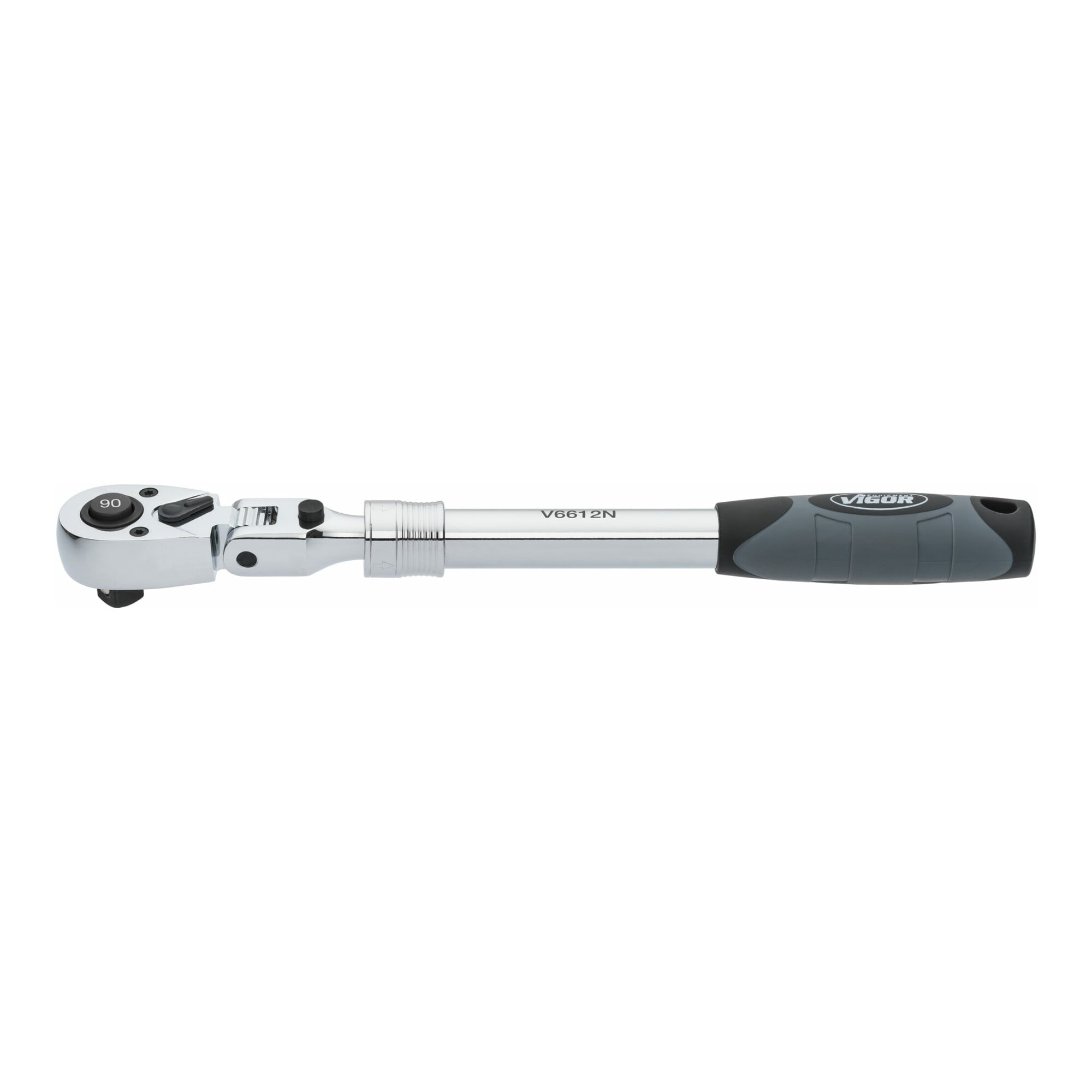 VIGOR Teleskop Gelenk-Umschaltknarre, V6612N, 1/2 Zoll (12,5 mm) Vierkant, 490 mm