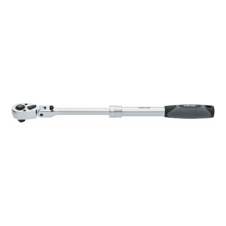 VIGOR Teleskop Gelenk-Umschaltknarre, V6612N, 1/2 Zoll (12,5 mm) Vierkant, 490 mm