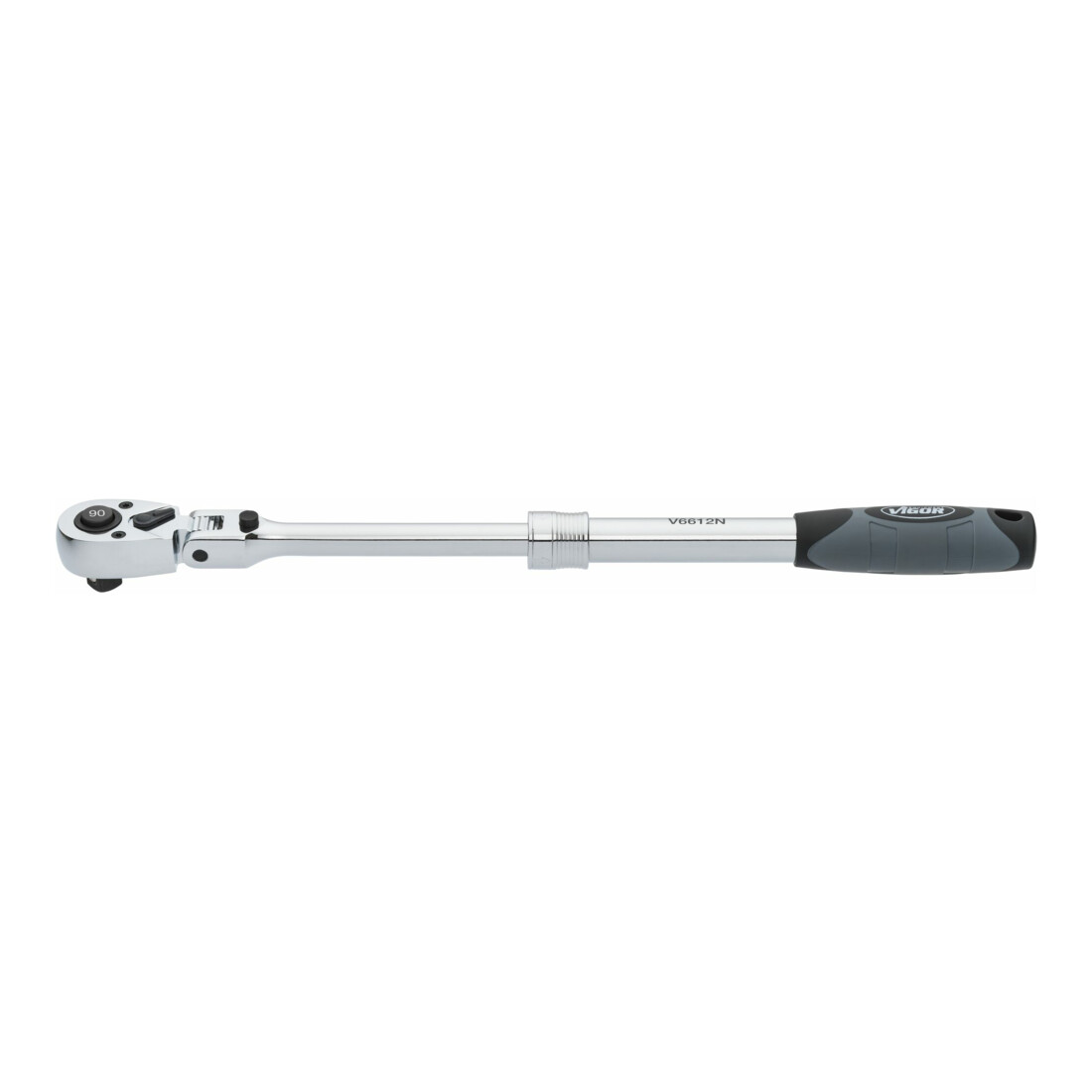 VIGOR Teleskop Gelenk-Umschaltknarre, V6612N, 1/2 Zoll (12,5 mm) Vierkant, 490 mm