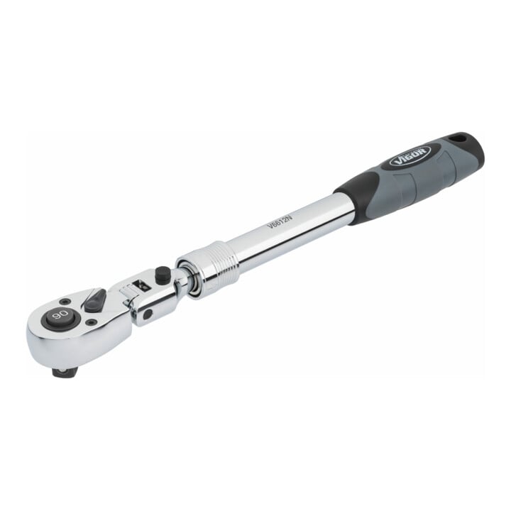 VIGOR Teleskop Gelenk-Umschaltknarre, V6612N, 1/2 Zoll (12,5 mm) Vierkant, 490 mm