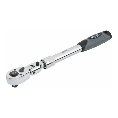VIGOR Teleskop Gelenk-Umschaltknarre, V6612N, 1/2 Zoll (12,5 mm) Vierkant, 490 mm
