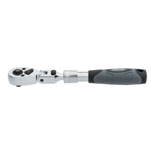 VIGOR Teleskop Gelenk-Umschaltknarre, V6614N, 1/4 Zoll (6,3 mm) Vierkant, 225 mm