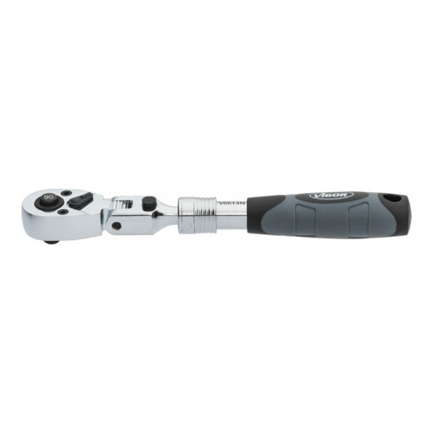 VIGOR Teleskop Gelenk-Umschaltknarre, V6614N, 1/4 Zoll (6,3 mm) Vierkant, 225 mm