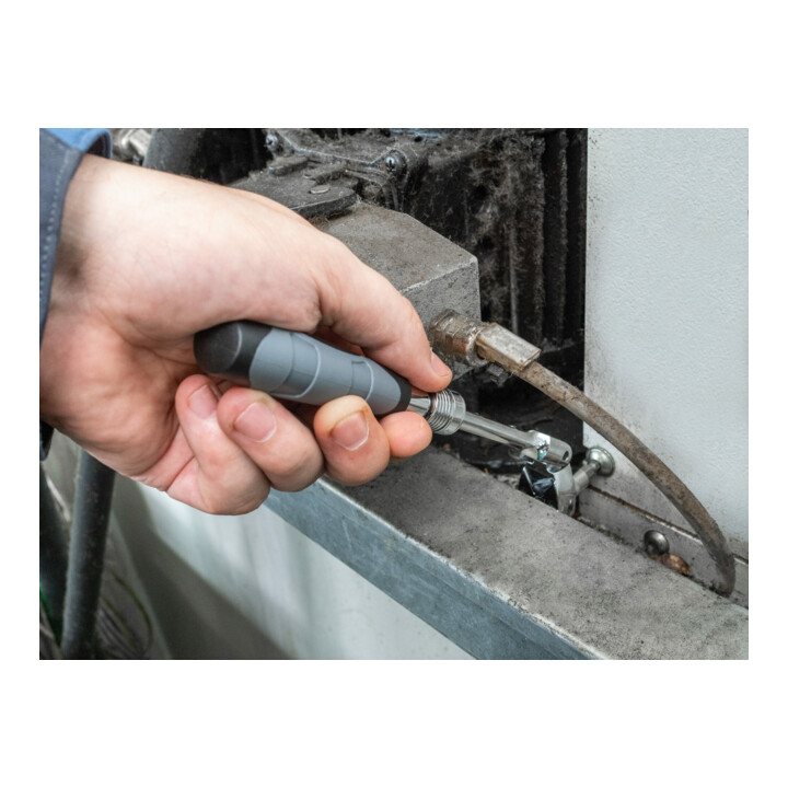VIGOR Teleskop Gelenk-Umschaltknarre, V6614N, 1/4 Zoll (6,3 mm) Vierkant, 225 mm