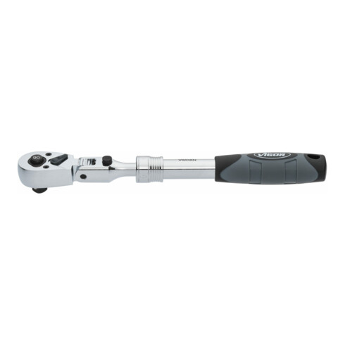 VIGOR Teleskop Gelenk-Umschaltknarre, V6638N, 3/8 Zoll (10 mm) Vierkant, 350 mm