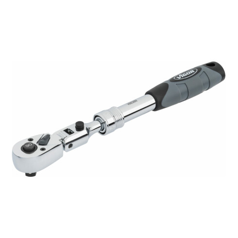 VIGOR Teleskop Gelenk-Umschaltknarre, V6638N, 3/8 Zoll (10 mm) Vierkant, 350 mm