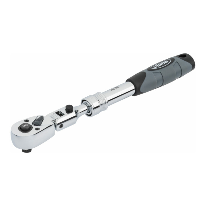 VIGOR Teleskop Gelenk-Umschaltknarre, V6638N, 3/8 Zoll (10 mm) Vierkant, 350 mm
