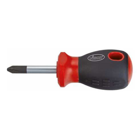 VIGOR Tournevis court V1209 Phillips PH 2, longueur totale : 97 mm