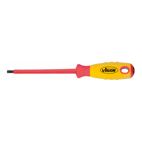 VIGOR Tournevis fente VDE V2029 Profil fente 0,8 x 4 Longueur totale : 181 mm