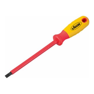 VIGOR Tournevis plat VDE V2061 Profil plat 1,2 x 6,5 Longueur totale : 256 mm