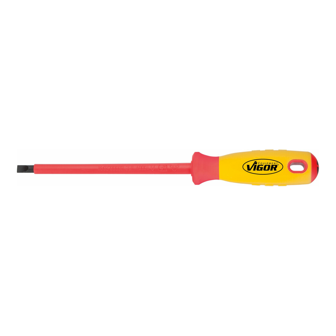 VIGOR Tournevis plat VDE V2061 Profil plat 1,2 x 6,5 Longueur totale : 256 mm