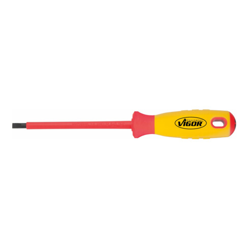 VIGOR Tournevis plat VDE V2061 Profil plat 1,2 x 6,5 Longueur totale : 256 mm