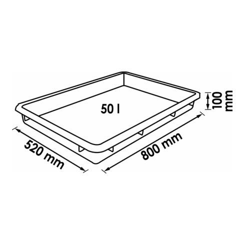 VIGOR Vasca multiuso 50l V5488