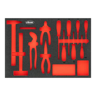 VIGOR Weichschaumeinlage, leer, V5634N-L, L x B x H: 563x 393x 35 mm