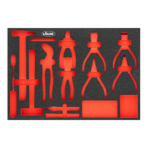 VIGOR Weichschaumeinlage, leer, V5637N-L, L x B x H: 563x 393x 35 mm