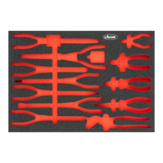 VIGOR Weichschaumeinlage, leer, V6815N-L, L x B x H: 563x 393x 35 mm
