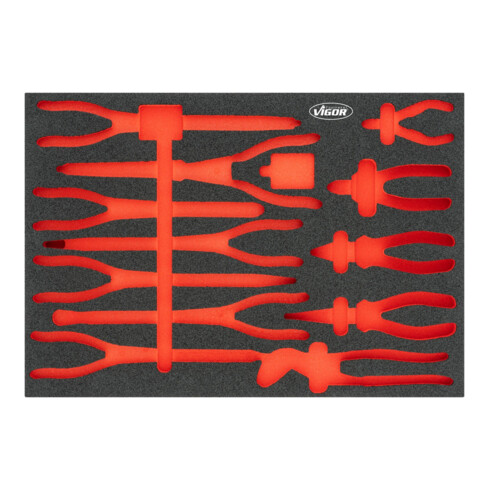 VIGOR Weichschaumeinlage, leer, V6815N-L, L x B x H: 563x 393x 35 mm