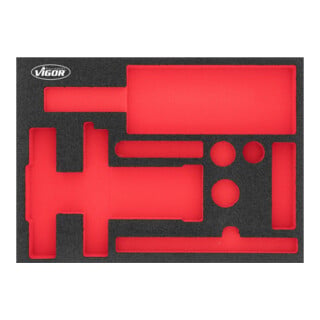 VIGOR Weichschaumeinlage, leer, V7265-L, L x B x H: 393x 282x 35 mm