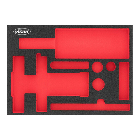 VIGOR Weichschaumeinlage, leer, V7265-L, L x B x H: 393x 282x 35 mm