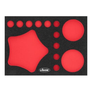 VIGOR Weichschaumeinlage, leer, V7270-L, L x B x H: 393x 282x 35 mm