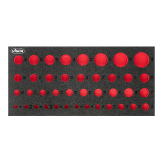 VIGOR Weichschaumeinlage, leer, V7520-L, L x B x H: 393x 188x 35 mm