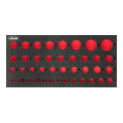 VIGOR Weichschaumeinlage, leer, V7520-L, L x B x H: 393x 188x 35 mm