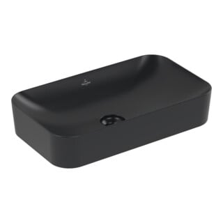Villeroy & Boch Aufsatz-Waschtisch Finion 60 x 35 cm pure black C+