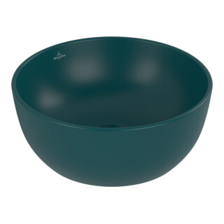 Villeroy & Boch Aufsatzwaschtisch Artis Ø 32,5cm rund Teal C+ ohne Hahnloch ohne Überlauf