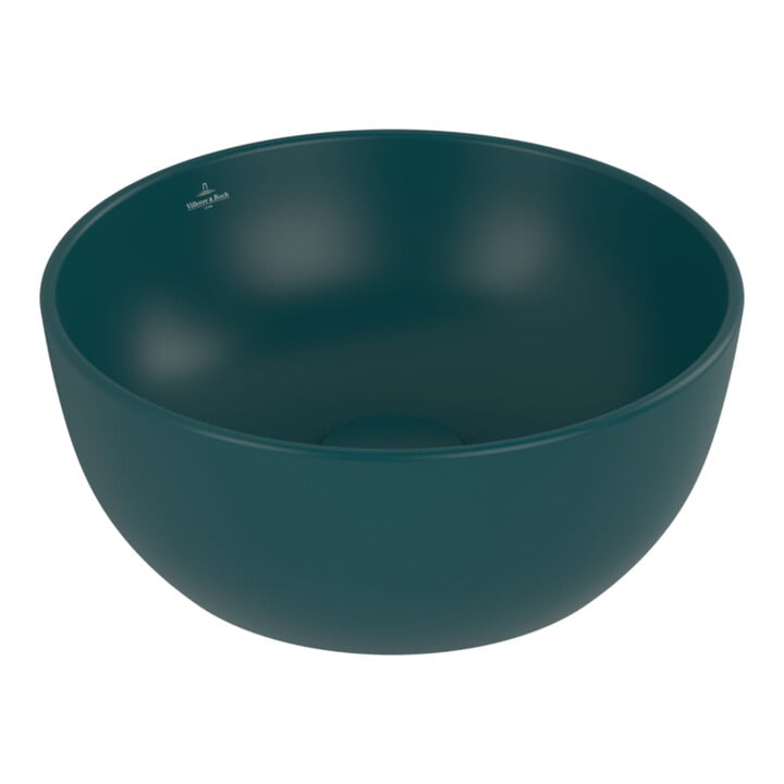 Villeroy & Boch Aufsatzwaschtisch Artis Ø 32,5cm rund Teal C+ ohne Hahnloch ohne Überlauf
