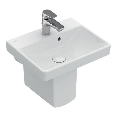 Villeroy & Boch Handwaschbecken AVENTO 450 x 370 mm, mit Überlauf weiß