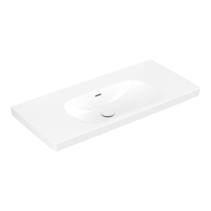 Villeroy & Boch Lavabo Skyla 100 x 46 cm blanc avec trop-plein sans trous de robinetterie