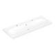 Villeroy & Boch Lavabo Skyla 120 × 46 cm blanc avec trop-plein pour 2 robinets 3 trous