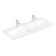 Villeroy & Boch Lavabo Skyla 120 x 46 cm pour robinetterie 3 trous blanc alp C+