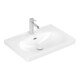 Villeroy & Boch Lavabo Skyla 65 x 46 cm Blanc Alpine avec trop-plein pour robinetterie 3 trous à gauche