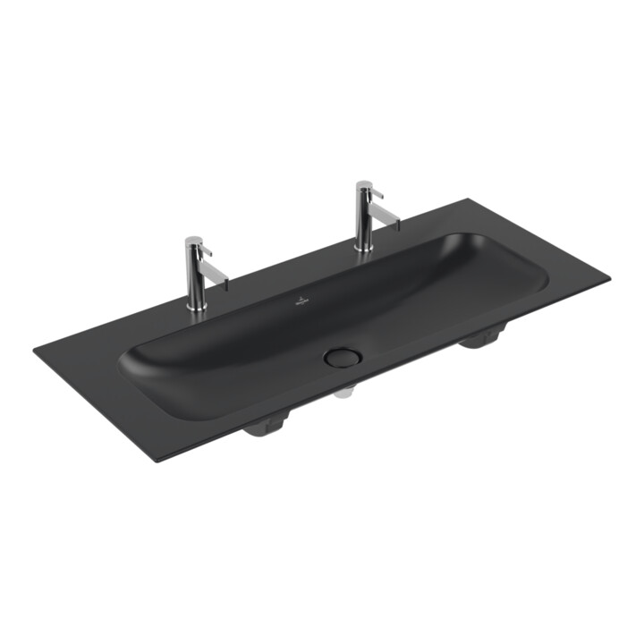 Villeroy & Boch Meubelwastafel Finion 120 x 50 2 HL pure black C+