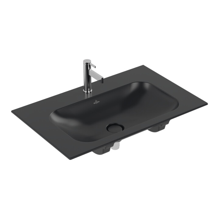 Villeroy & Boch Meuble vasque Finion 80 x 50 cm 1 trou de robinet bleu C+