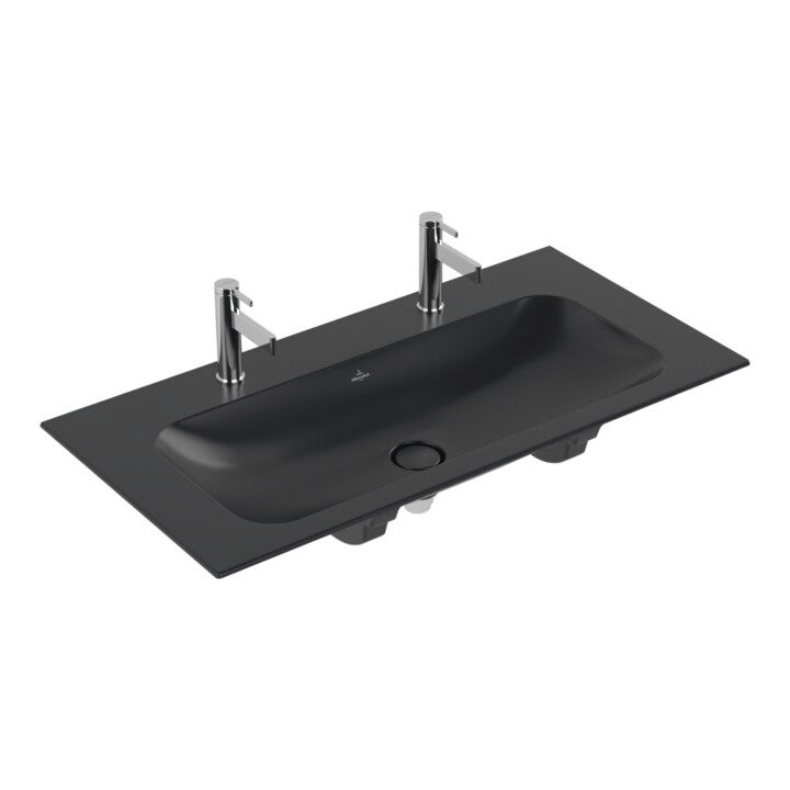 Villeroy & Boch Möbelwaschtisch Finion 100 x 50 cm pure black C+ 2 HL o. ÜL