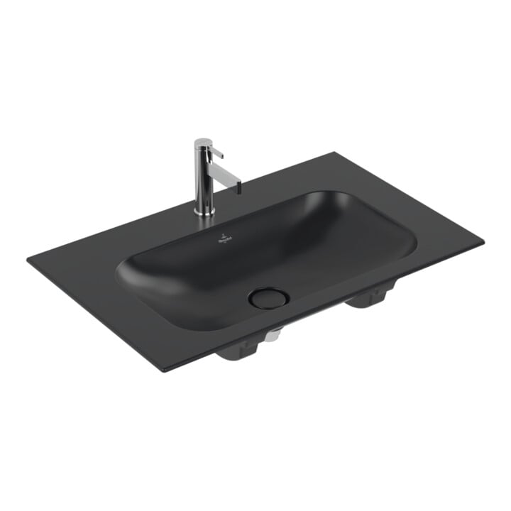 Villeroy & Boch Möbelwaschtisch Finion 80 x 50 cm pure black C+