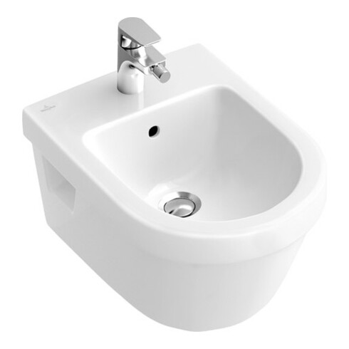 V&B Wand-Bidet Architectura 37x53cm, 1 Hahnl., Überlauf, weiß C-plus