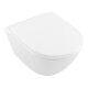V&B Subway 2.0 WC mural, cuvette suspendue, chasse D-Flush, sortie horizontale, sans rebord, blanc C-plus-1