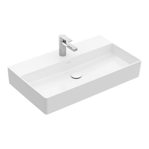 Villeroy & Boch Waschtisch 2.0 MEMENTO 800 x 470 mm, mit Überlauf für 3-Loch-Armatur weiß
