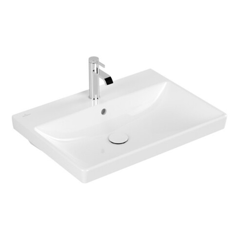 V&B Waschtisch AVENTO 65x47, 1 HL, mit Überlauf, weiß C-plus