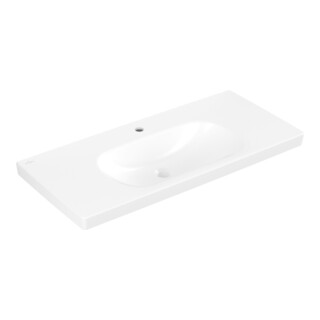 Villeroy & Boch Waschtisch Skyla 100 x 46 cm weiß CeramicPlus f. 3-Loch Armatur ohne Überlauf