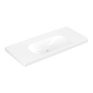 Villeroy & Boch Waschtisch Skyla 100 x 46cm Weiß Alpin ohne Hahnlöcher ohne Überlauf