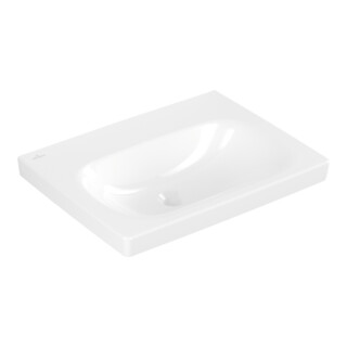 Villeroy & Boch Waschtisch Skyla 60 x 46 cm Weiß Alpin ohne Hahnlöcher ohne Überlauf