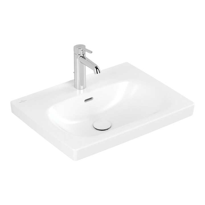 Villeroy & Boch Waschtisch Skyla 60 x 46cm weiß mit Überlauf für 3-Loch-Armatur