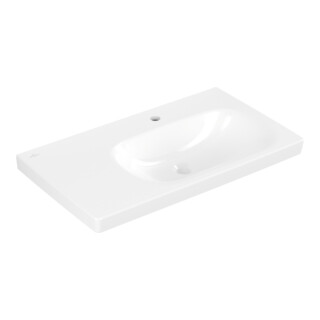 Villeroy & Boch Waschtisch Skyla 80 x 46 cm Weiß Alpin Armaturenloch Mitte