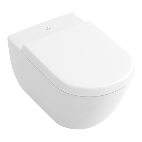 Villeroy & Boch WC-Sitz SUBWAY Scharniere aus Edelstahl, SoftClosing Funktion weiß alpin