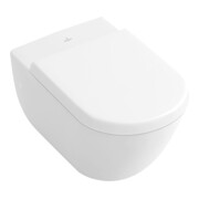 Villeroy & Boch WC-Sitz SUBWAY Scharniere aus Edelstahl, SoftClosing Funktion weiß alpin