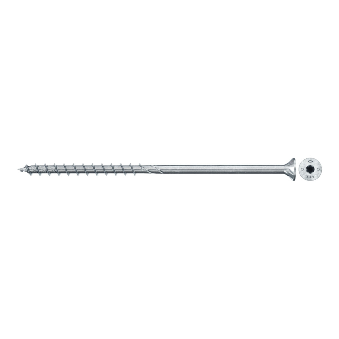 Vis à bois fischer PowerFast II 10,0x160 à tête fraisée TX TG acier galavanisé, passivée bleu